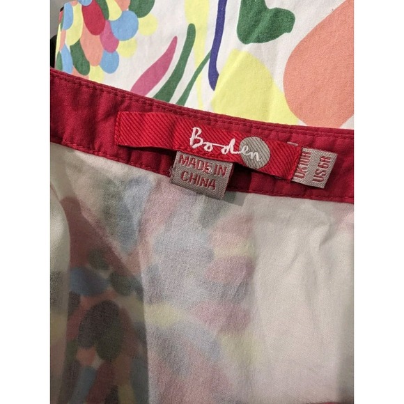 Boden Skirt Bright Multicolor Floral Lined A-Line Size 6 Side Zip Artsy - Picture 5 of 11